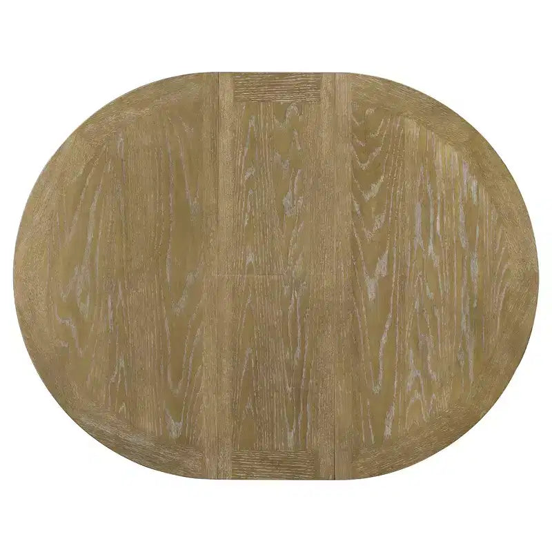 Table de salle à manger et de cuisine extensible 54 W Rétro avec 12 rallonges, bois naturel chêne+blanc cassé/espresso/laveur de bois naturel