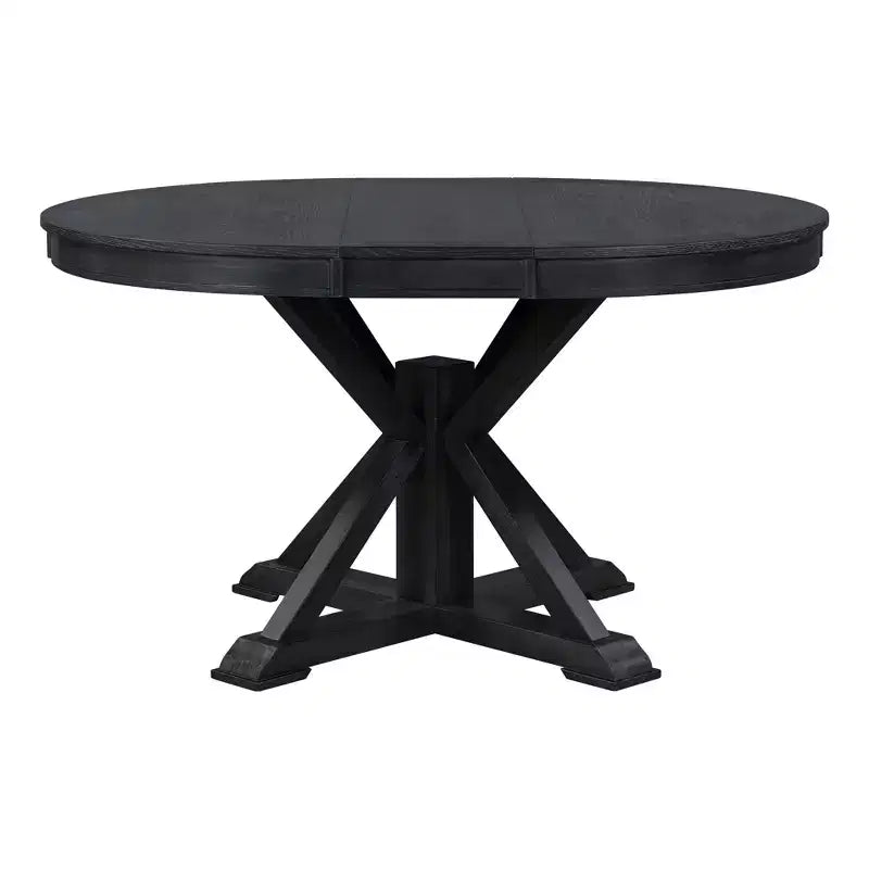 Table de salle à manger et de cuisine extensible 54 W Rétro avec 12 rallonges, bois naturel chêne+blanc cassé/espresso/laveur de bois naturel