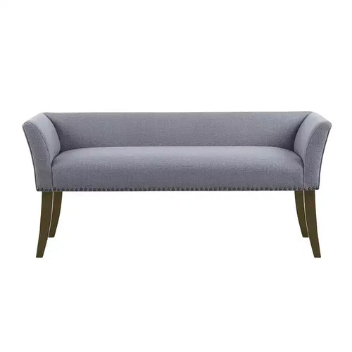Christopher Knight Home Maggie 49.50 Upholstered Splay Leg Wood Bench with Nailhead Trim