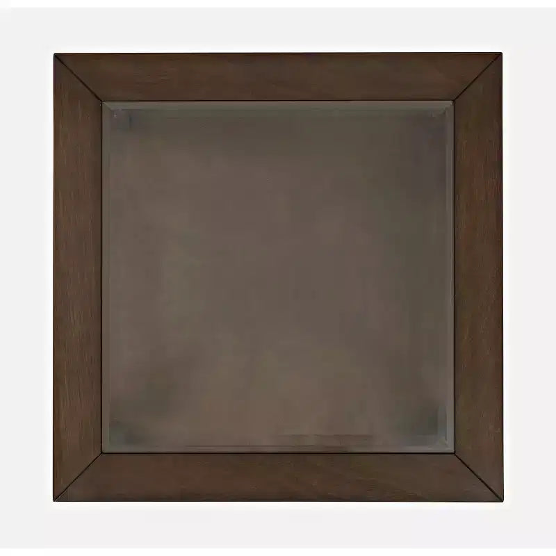 Table d'appoint contemporaine en verre incrusté avec rangement