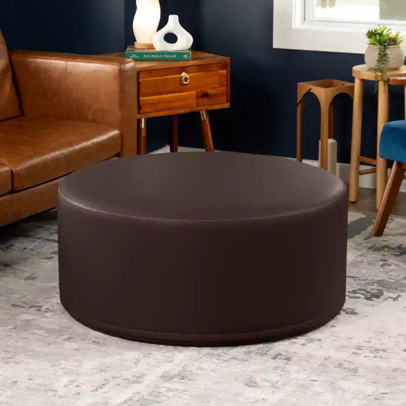Ottoman canapé rond - Table basse et repose-pieds géants surdimensionnés
