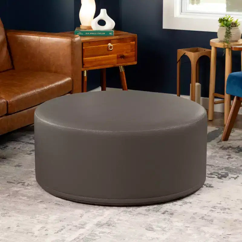 Ottoman canapé rond - Table basse et repose-pieds géants surdimensionnés
