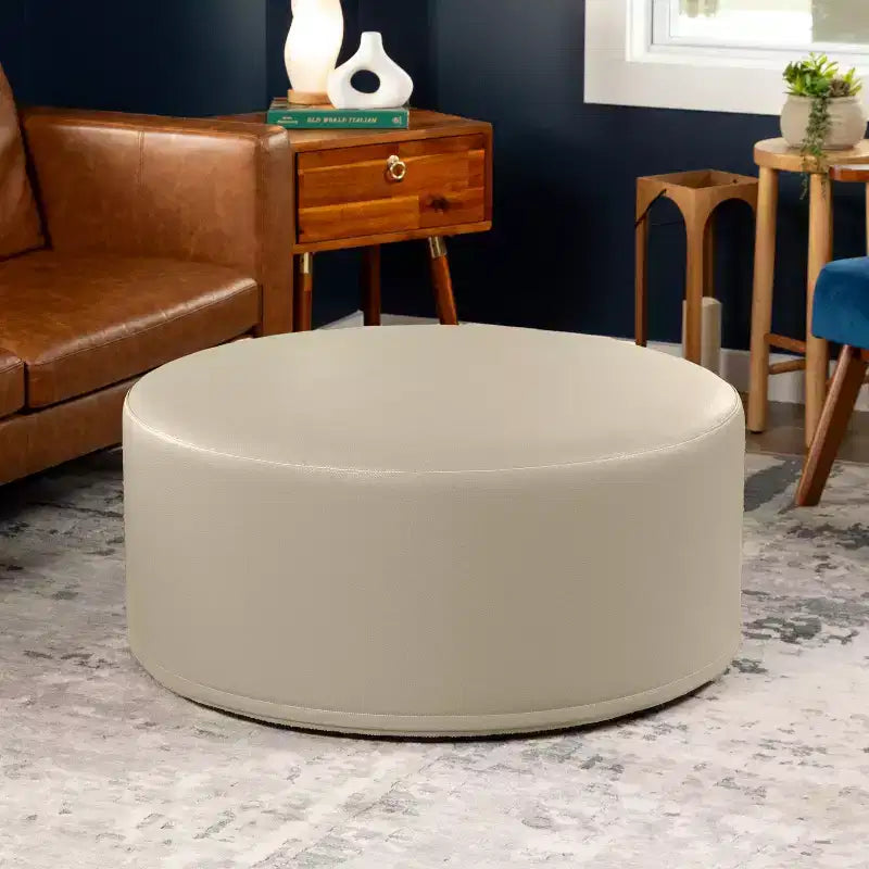 Ottoman canapé rond - Table basse et repose-pieds géants surdimensionnés