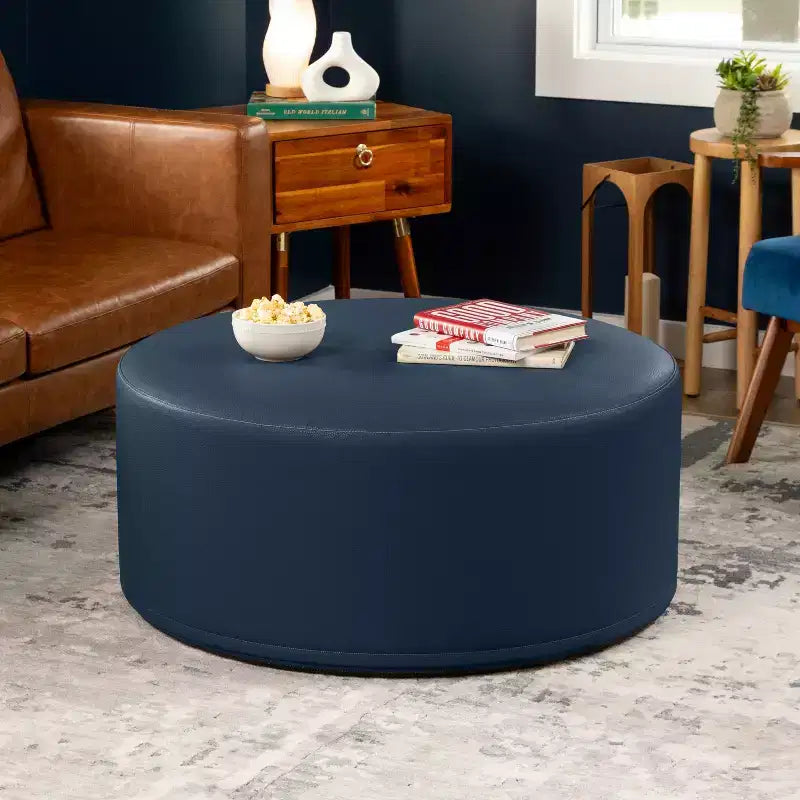 Ottoman canapé rond - Table basse et repose-pieds géants surdimensionnés