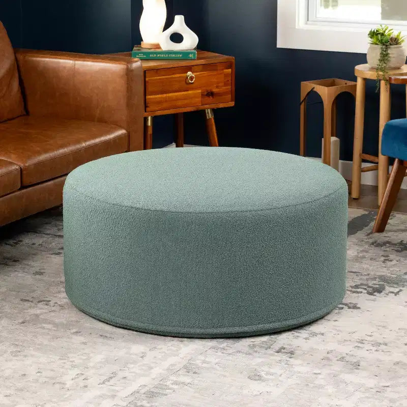 Ottoman canapé rond - Table basse et repose-pieds géants surdimensionnés