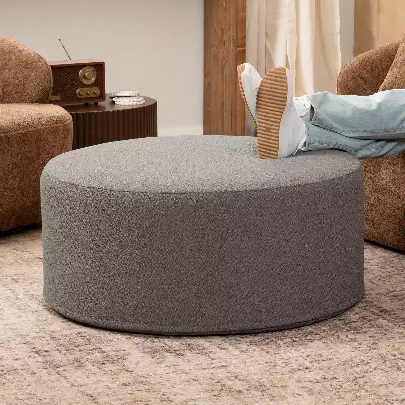 Ottoman canapé rond - Table basse et repose-pieds géants surdimensionnés