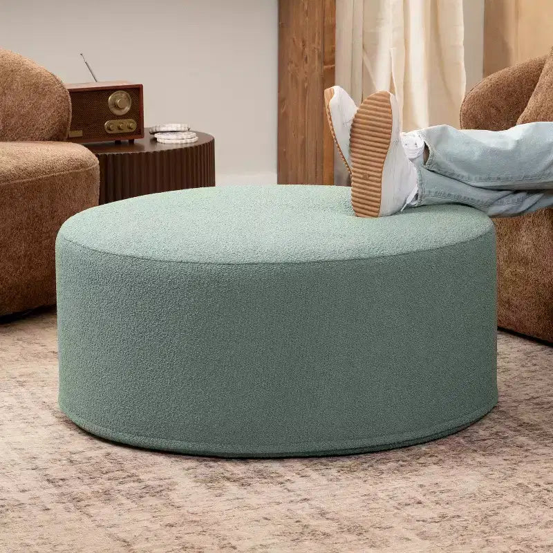 Ottoman canapé rond - Table basse et repose-pieds géants surdimensionnés