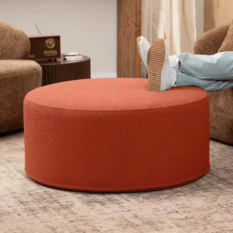Ottoman canapé rond - Table basse et repose-pieds géants surdimensionnés