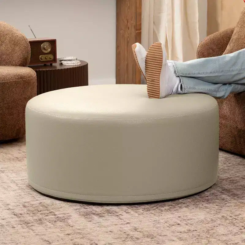 Ottoman canapé rond - Table basse et repose-pieds géants surdimensionnés