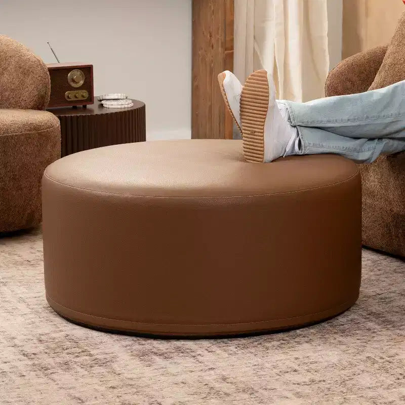 Ottoman canapé rond - Table basse et repose-pieds géants surdimensionnés