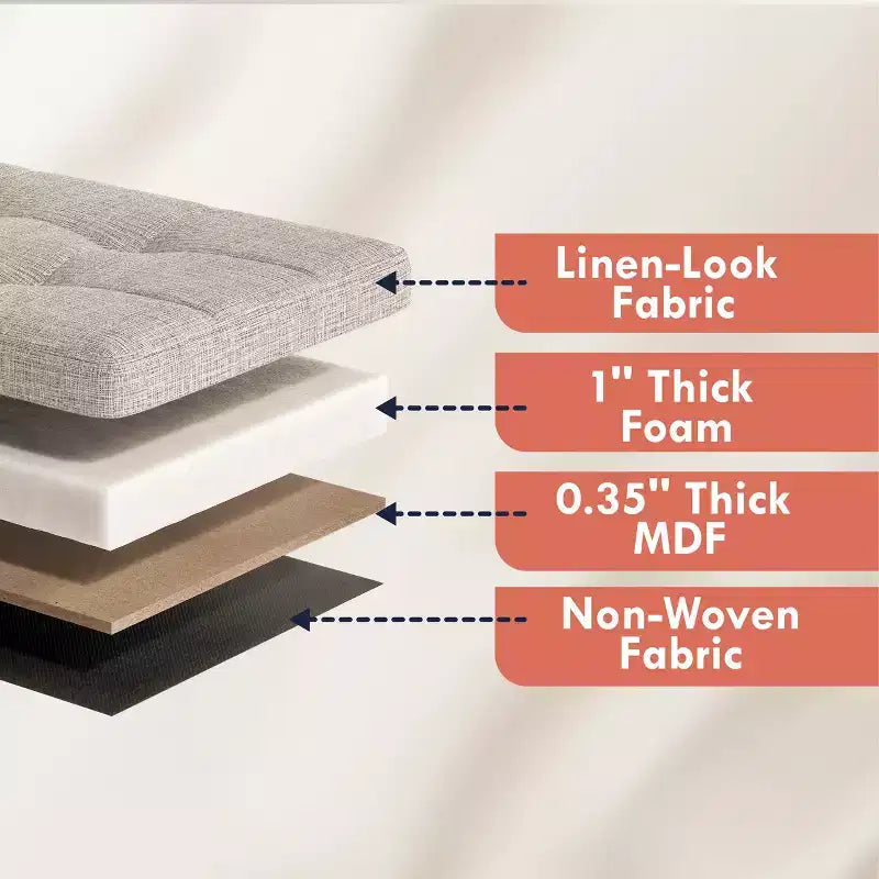 Banc de rangement ottoman pliable de 101,6 cm avec tiroirs, parfait pour le salon, la chambre et l'entrée