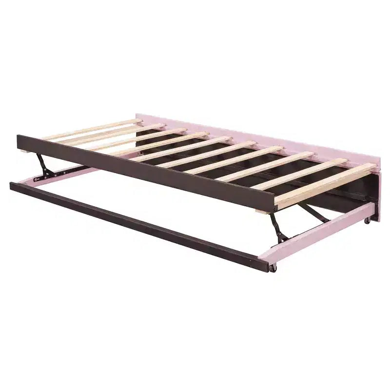 Lit de repos double (Taille simple) à très grand (Taille King), cadre de lit plateforme rembourré avec lit gigogne double (Taille simple)
