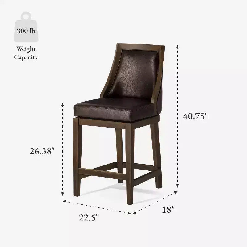 Tabouret de comptoir en similicuir 26