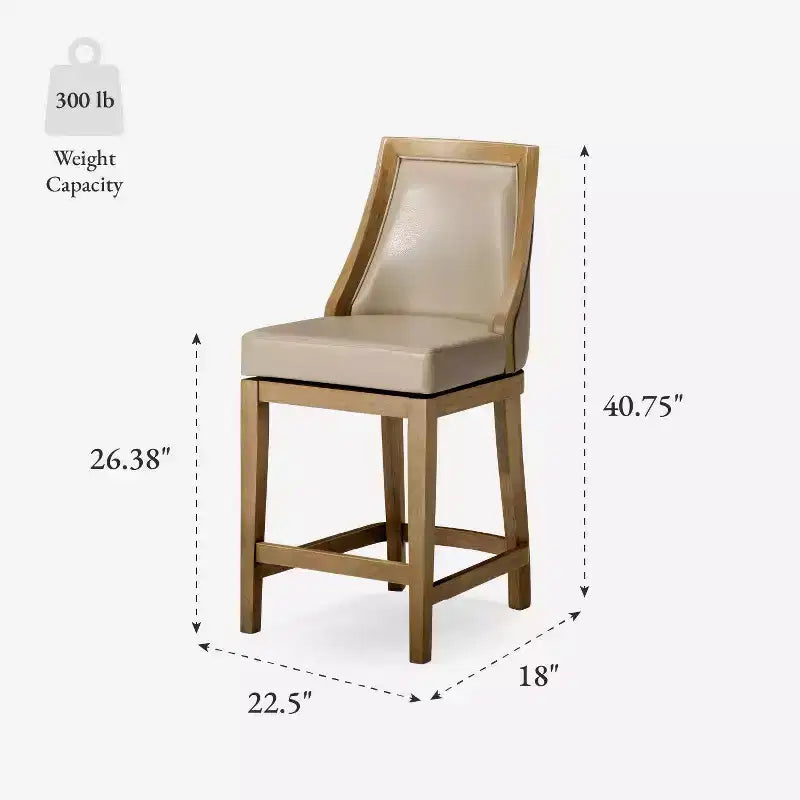Tabouret de comptoir en similicuir 26