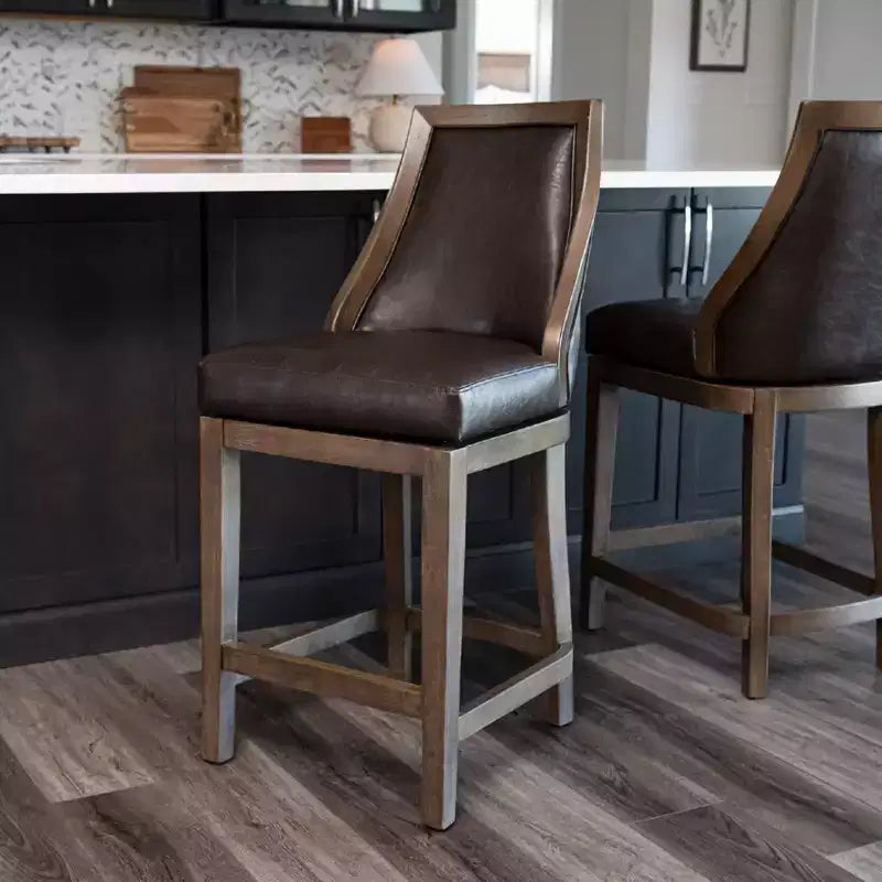 Tabouret de comptoir en similicuir 26