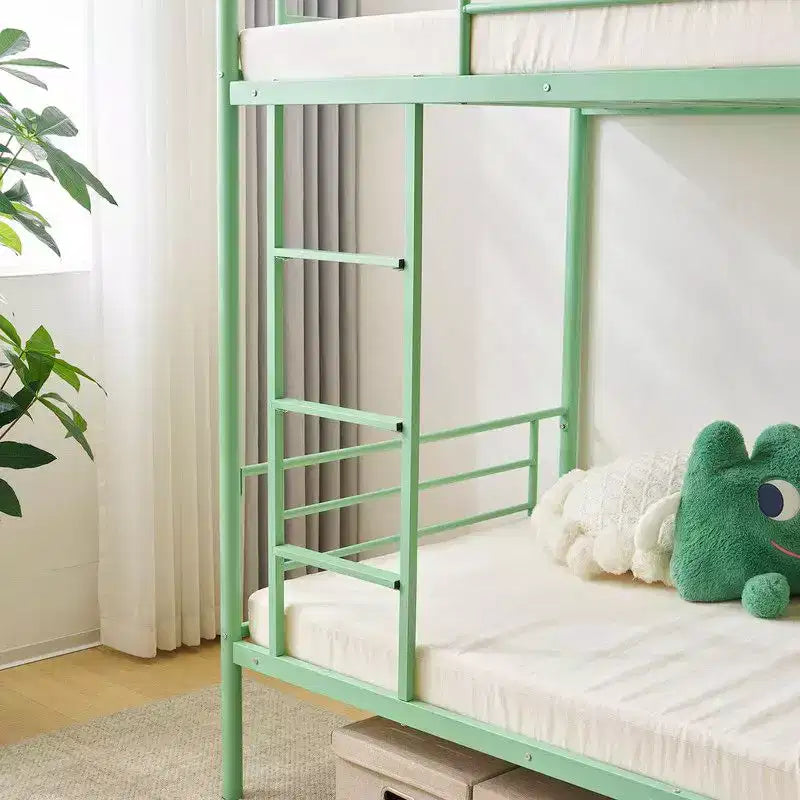 Lit superposé en acier, deux places, avec échelle, pour chambre à coucher, dortoir, enfants et adultes