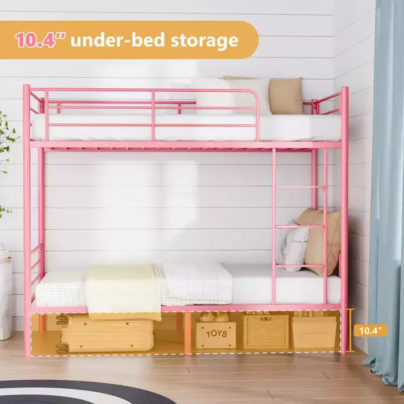 Lit superposé en acier, deux places, avec échelle, pour chambre à coucher, dortoir, enfants et adultes