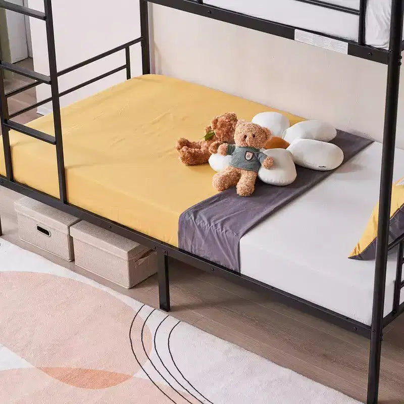 Lit superposé en acier, deux places, avec échelle, pour chambre à coucher, dortoir, enfants et adultes