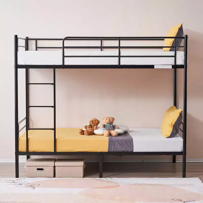 Lit superposé en acier, deux places, avec échelle, pour chambre à coucher, dortoir, enfants et adultes