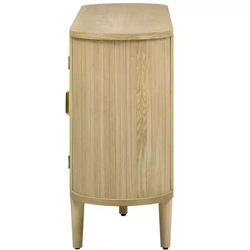 Bahut de rangement de ferme, buffet en bois, armoire d'appoint avec portes en verre et étagères réglables, noir/naturel