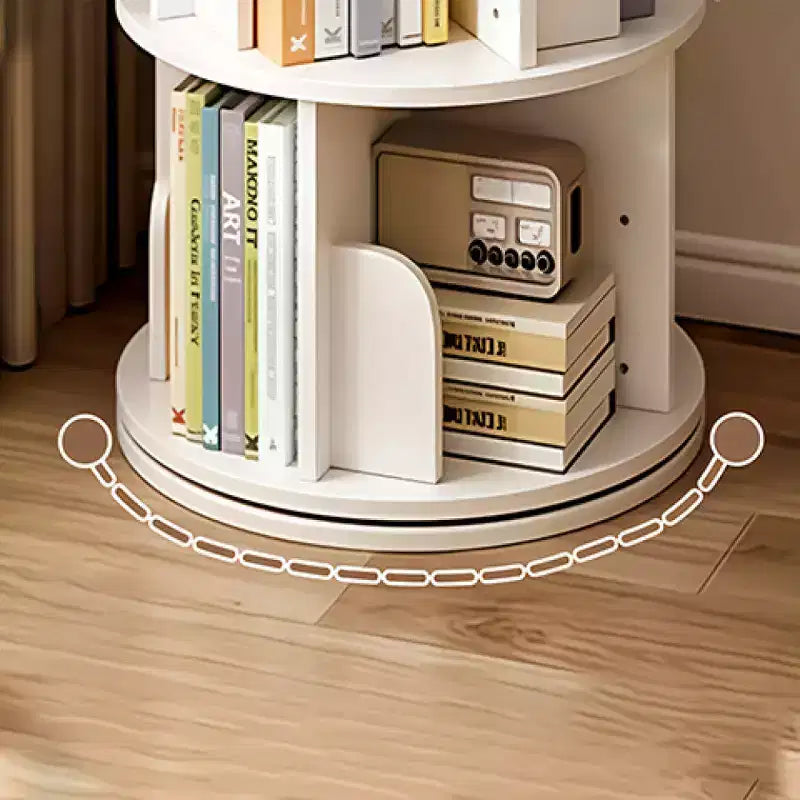Étagère rotative à 5 niveaux | Affichage 360° | Peu encombrante | Blanc chaud | Chambre/Salon/Bureau