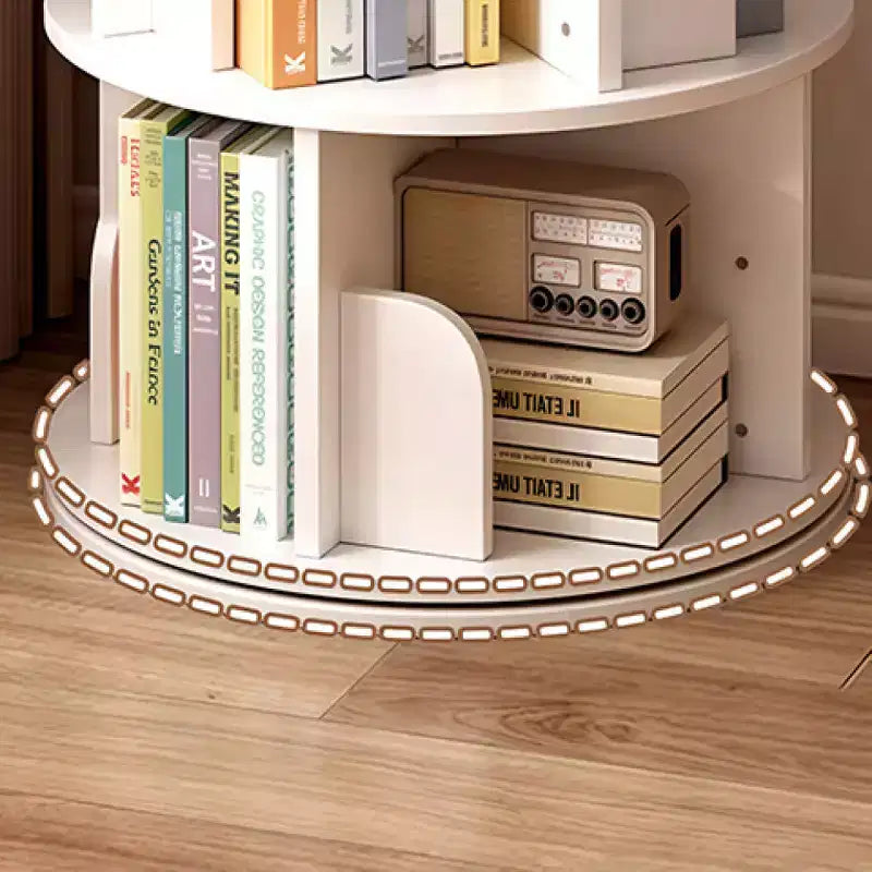 Étagère rotative à 5 niveaux | Affichage 360° | Peu encombrante | Blanc chaud | Chambre/Salon/Bureau