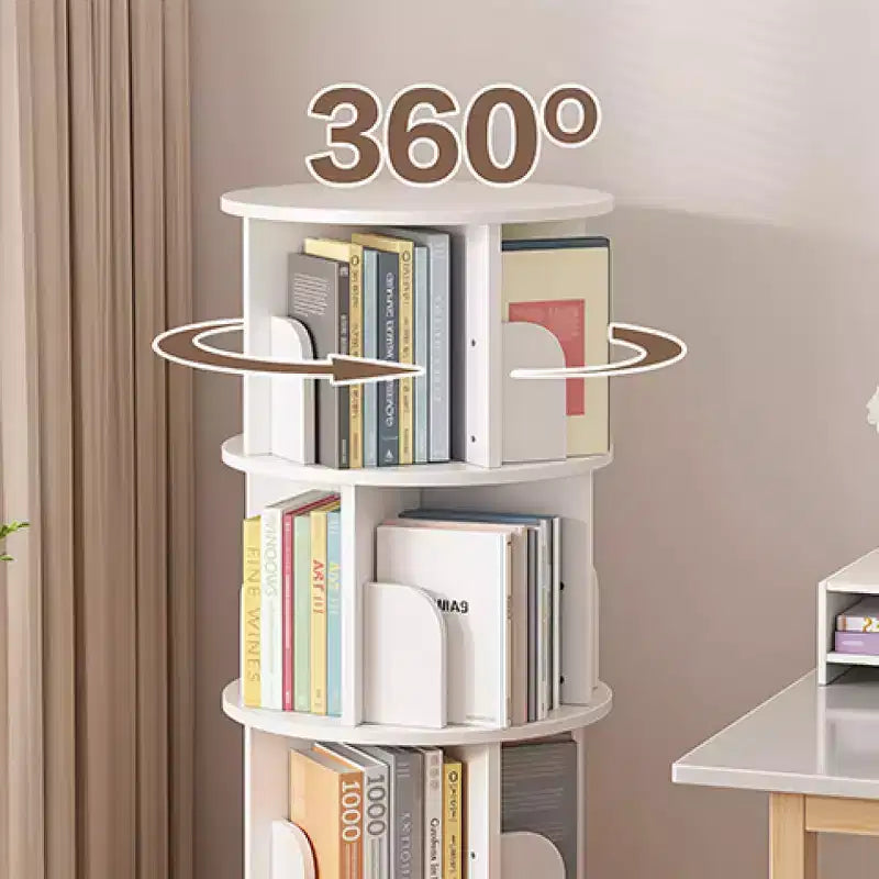 Étagère rotative à 5 niveaux | Affichage 360° | Peu encombrante | Blanc chaud | Chambre/Salon/Bureau