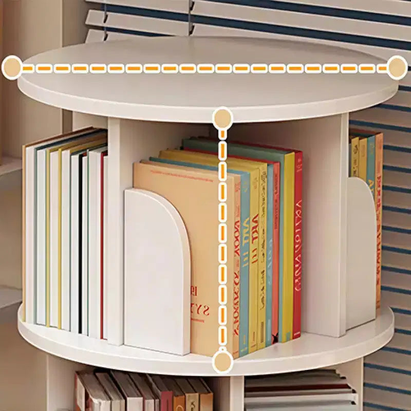 Étagère rotative à 5 niveaux | Affichage 360° | Peu encombrante | Blanc chaud | Chambre/Salon/Bureau