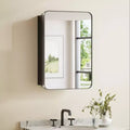 Keonjinn Metal Framed Rectangular Framed Recessed/Surface Mount Medicine Cabinet with Mirror
