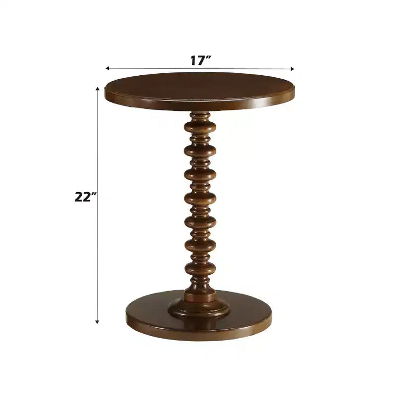 Table d'appoint ronde moderne en bois de 22 po