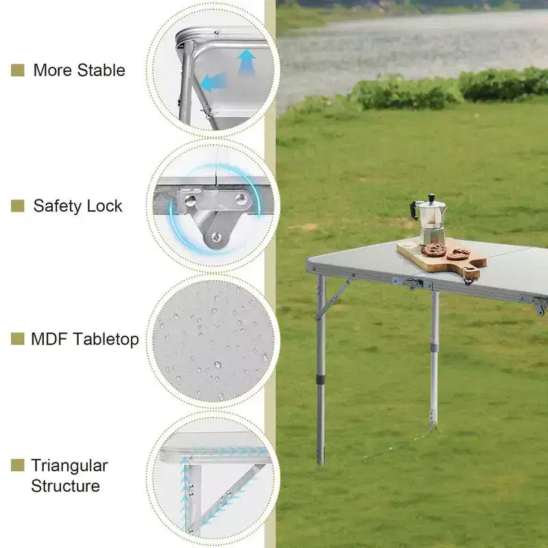 Table pliante de camping pour l'extérieur