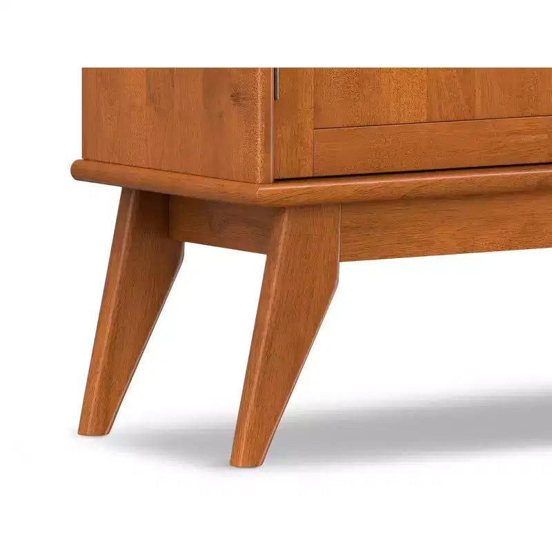 Meuble de rangement pour entrée en bois massif, style Mid-Century Moderne, de 91 cm de large