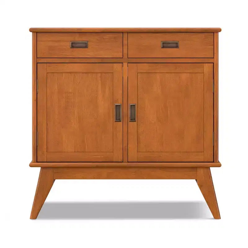 Meuble de rangement pour entrée en bois massif, style Mid-Century Moderne, de 91 cm de large