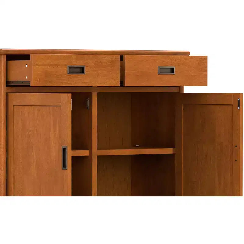 Meuble de rangement pour entrée en bois massif, style Mid-Century Moderne, de 91 cm de large