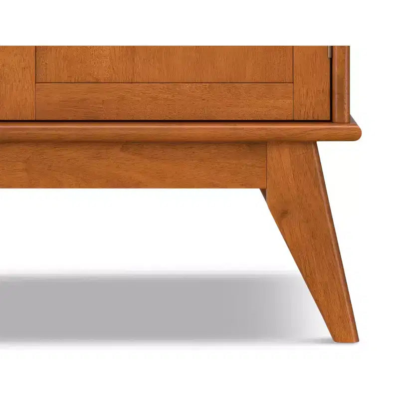 Meuble de rangement pour entrée en bois massif, style Mid-Century Moderne, de 91 cm de large