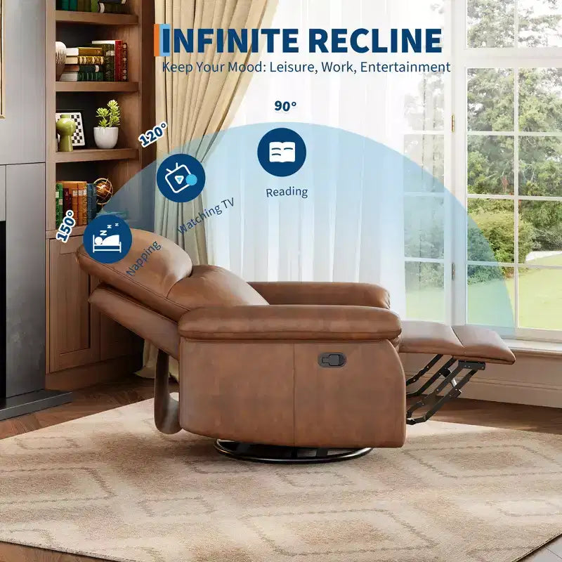 Fauteuil inclinable, pivotant et à bascule, planeur à bascule à siège profond, pour salon, chambre à coucher