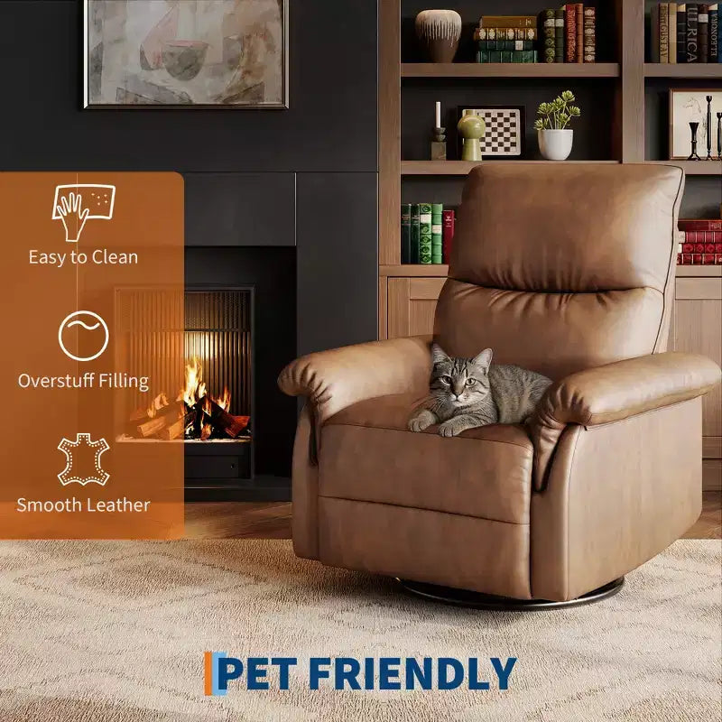 Fauteuil inclinable, pivotant et à bascule, planeur à bascule à siège profond, pour salon, chambre à coucher