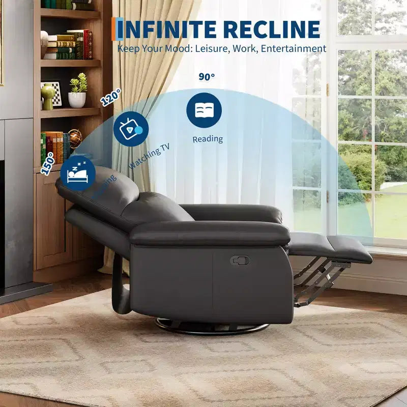 Fauteuil inclinable, pivotant et à bascule, planeur à bascule à siège profond, pour salon, chambre à coucher