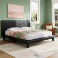 Luxystar Modern Full Size Platform Bed Frame with Headboard