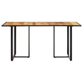 Industrial Dining Table in Rough Mango Wood - Rectangular Design - Multiple Sizes Available