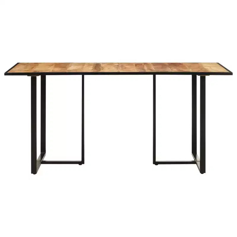Industrial Dining Table in Rough Mango Wood - Rectangular Design - Multiple Sizes Available