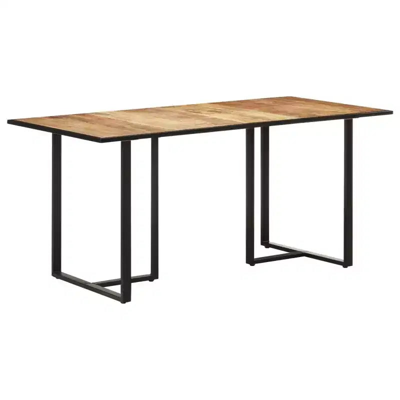 Table à Manger Industrielle en Bois de Manguier Brut - Design Rectangulaire - Plusieurs Tailles Disponibles