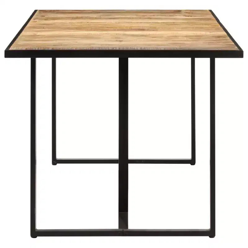 Table à Manger Industrielle en Bois de Manguier Brut - Design Rectangulaire - Plusieurs Tailles Disponibles