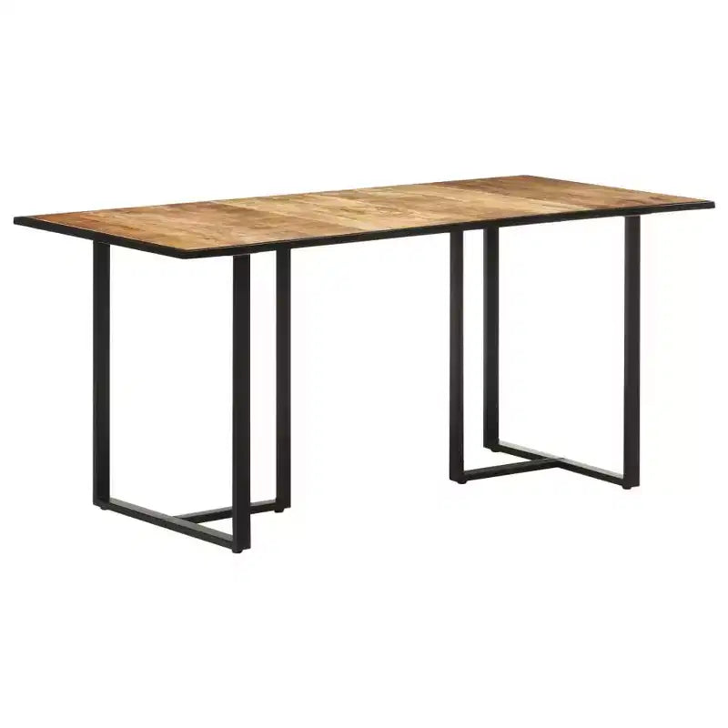 Table à Manger Industrielle en Bois de Manguier Brut - Design Rectangulaire - Plusieurs Tailles Disponibles