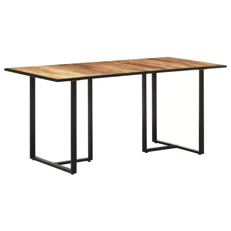 Table à Manger Industrielle en Bois de Manguier Brut - Design Rectangulaire - Plusieurs Tailles Disponibles