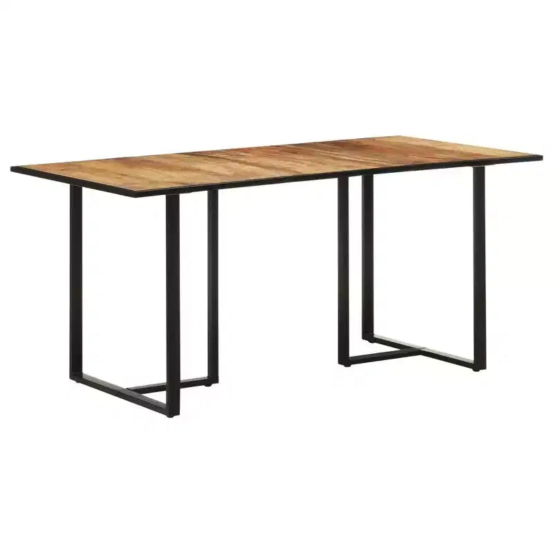 Table à Manger Industrielle en Bois de Manguier Brut - Design Rectangulaire - Plusieurs Tailles Disponibles