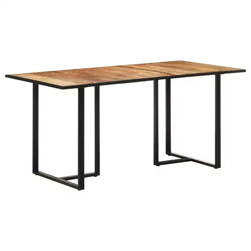 Table à Manger Industrielle en Bois de Manguier Brut - Design Rectangulaire - Plusieurs Tailles Disponibles