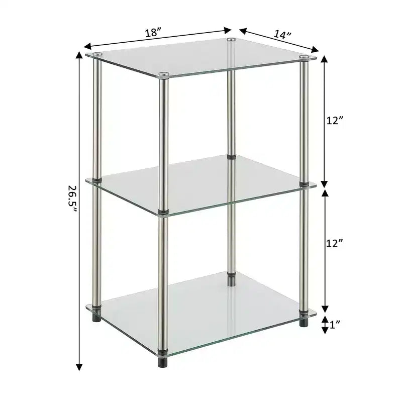 Dessus de table basse rectangulaire en verre