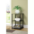 HomeStock Rectangle Glass Table Top End Table 1 -piece