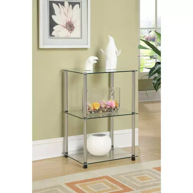Dessus de table basse rectangulaire en verre